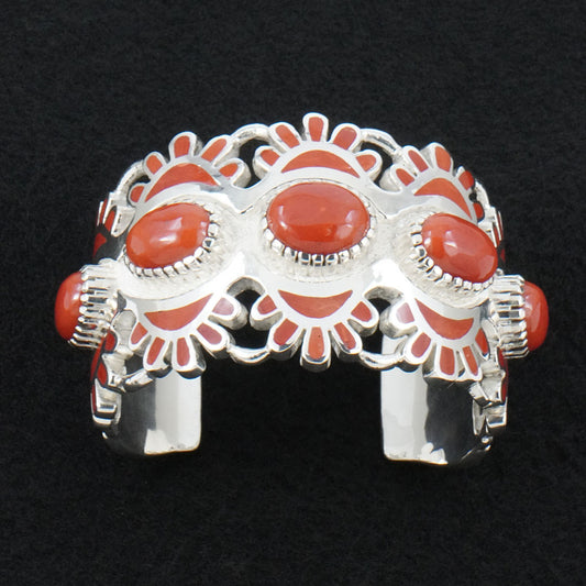 Vernon Haskie Coral & Sterling Silver Bracelet