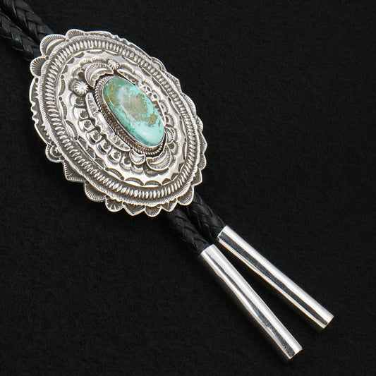 Leonard Maloney Turquoise & Sterling Silver Bolo Tie