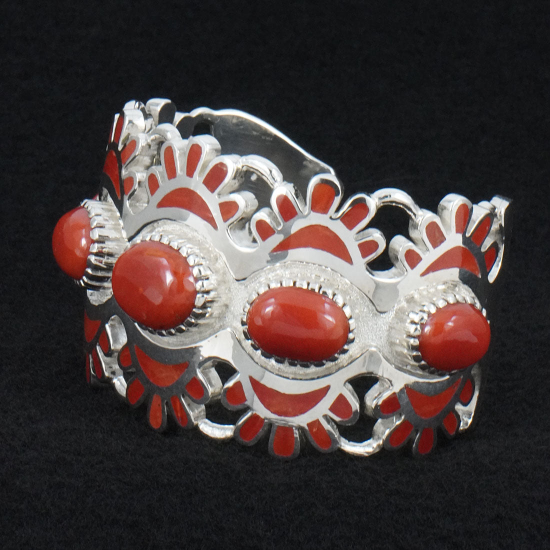 Vernon Haskie Coral & Sterling Silver Bracelet