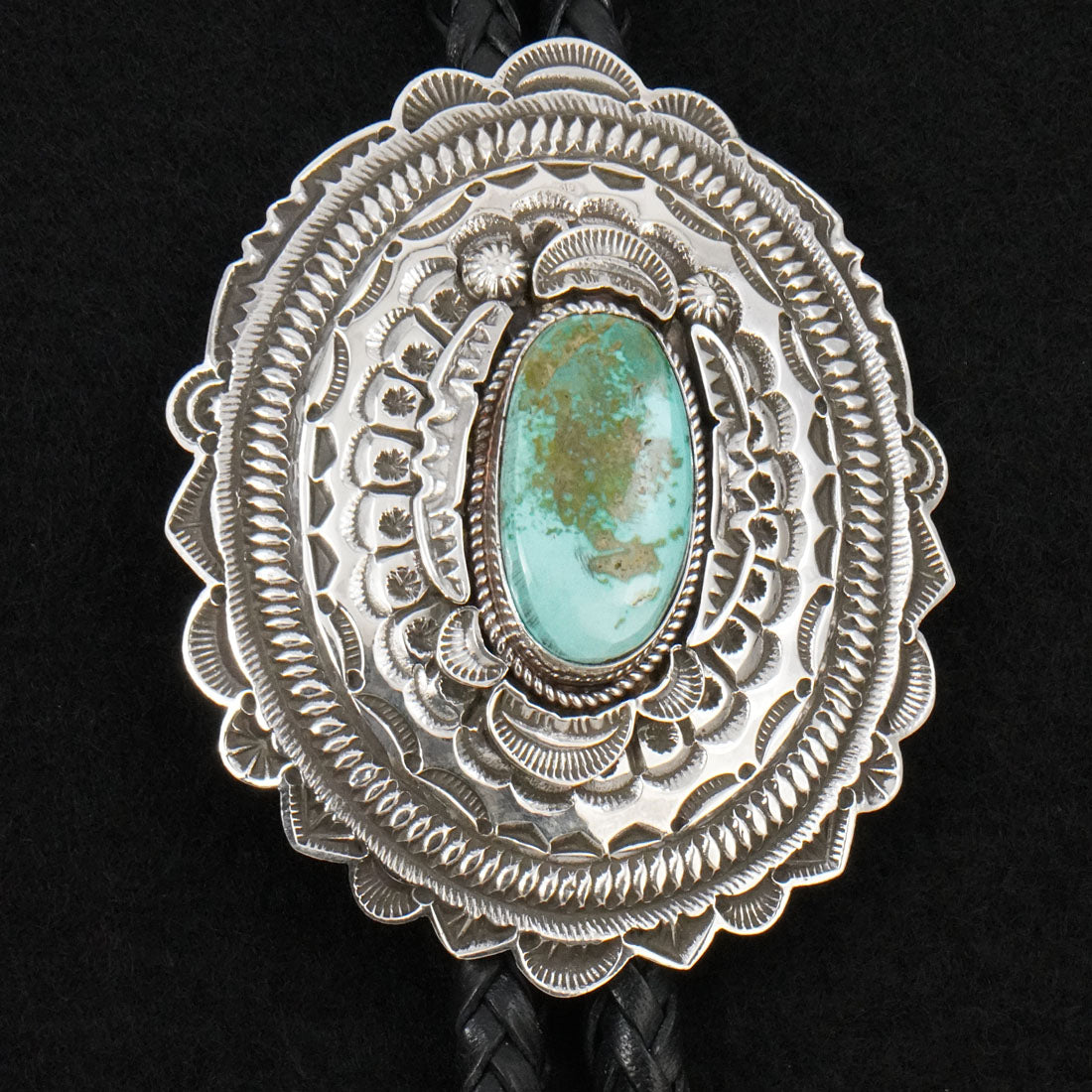 Leonard Maloney Turquoise & Sterling Silver Bolo Tie