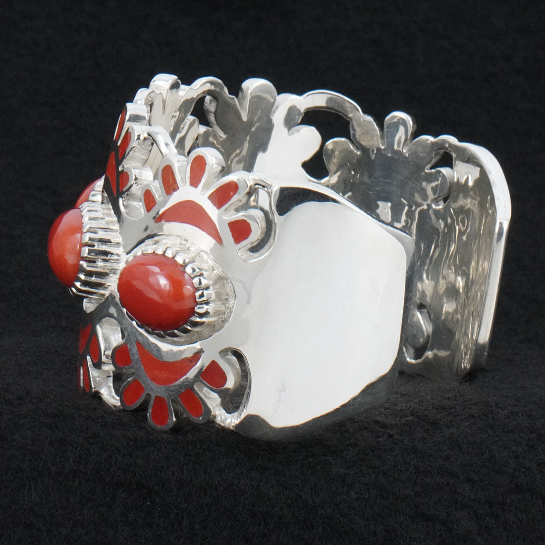 Vernon Haskie Coral & Sterling Silver Bracelet