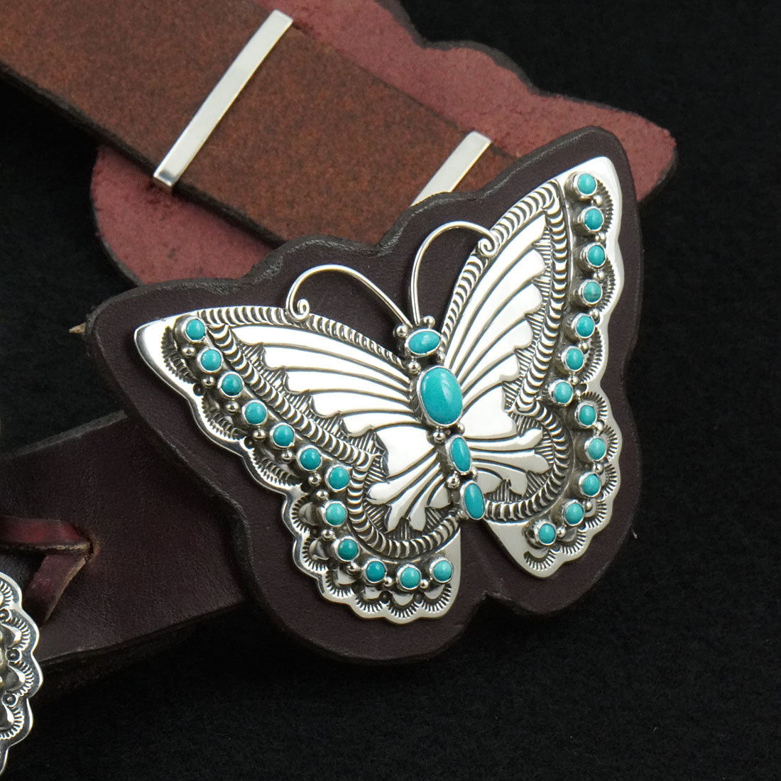 Lee Charley Turquoise & Sterling Silver Belt