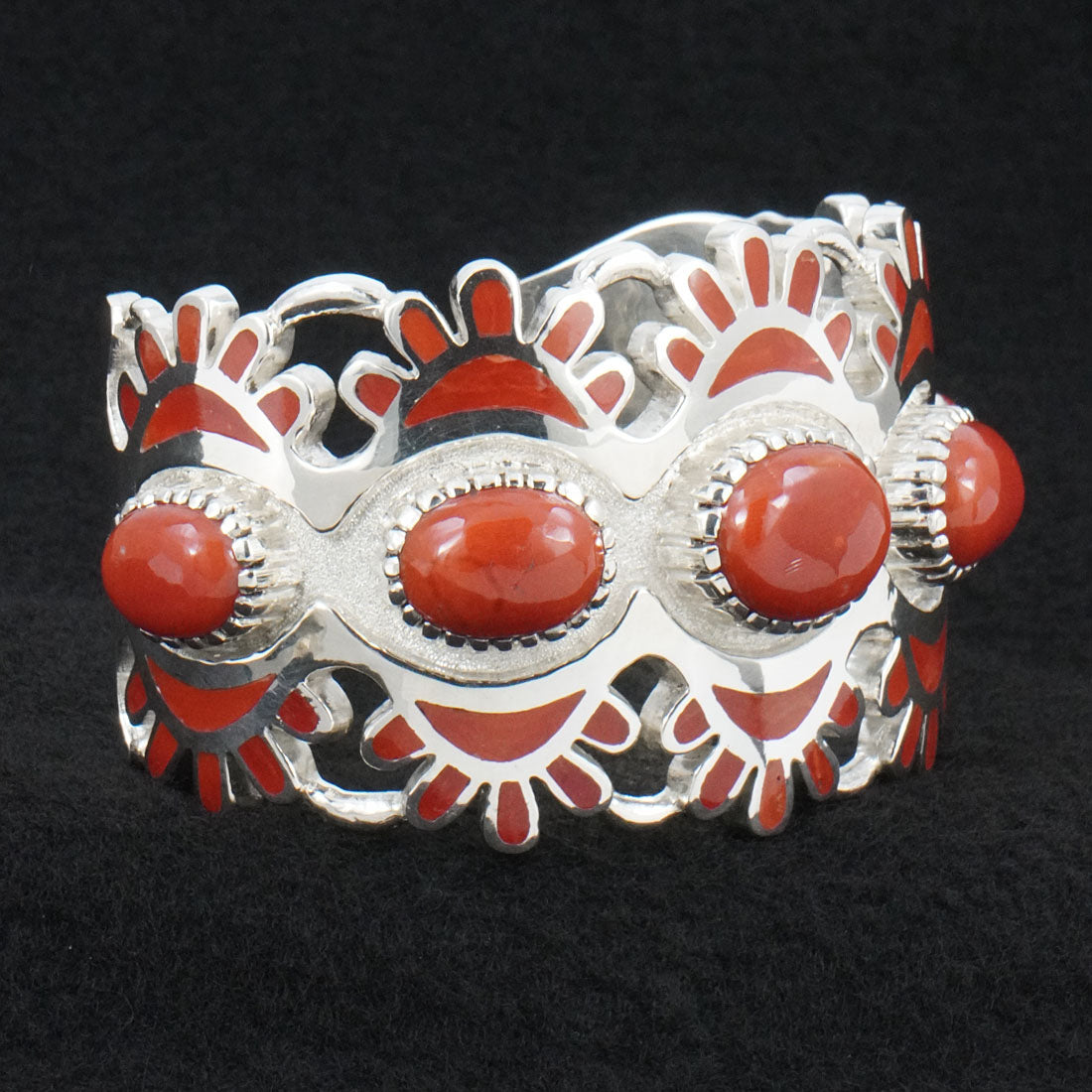 Vernon Haskie Coral & Sterling Silver Bracelet