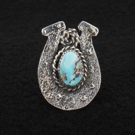 Delbert Arviso Turquoise & Sterling Silver Ring Size 9.5