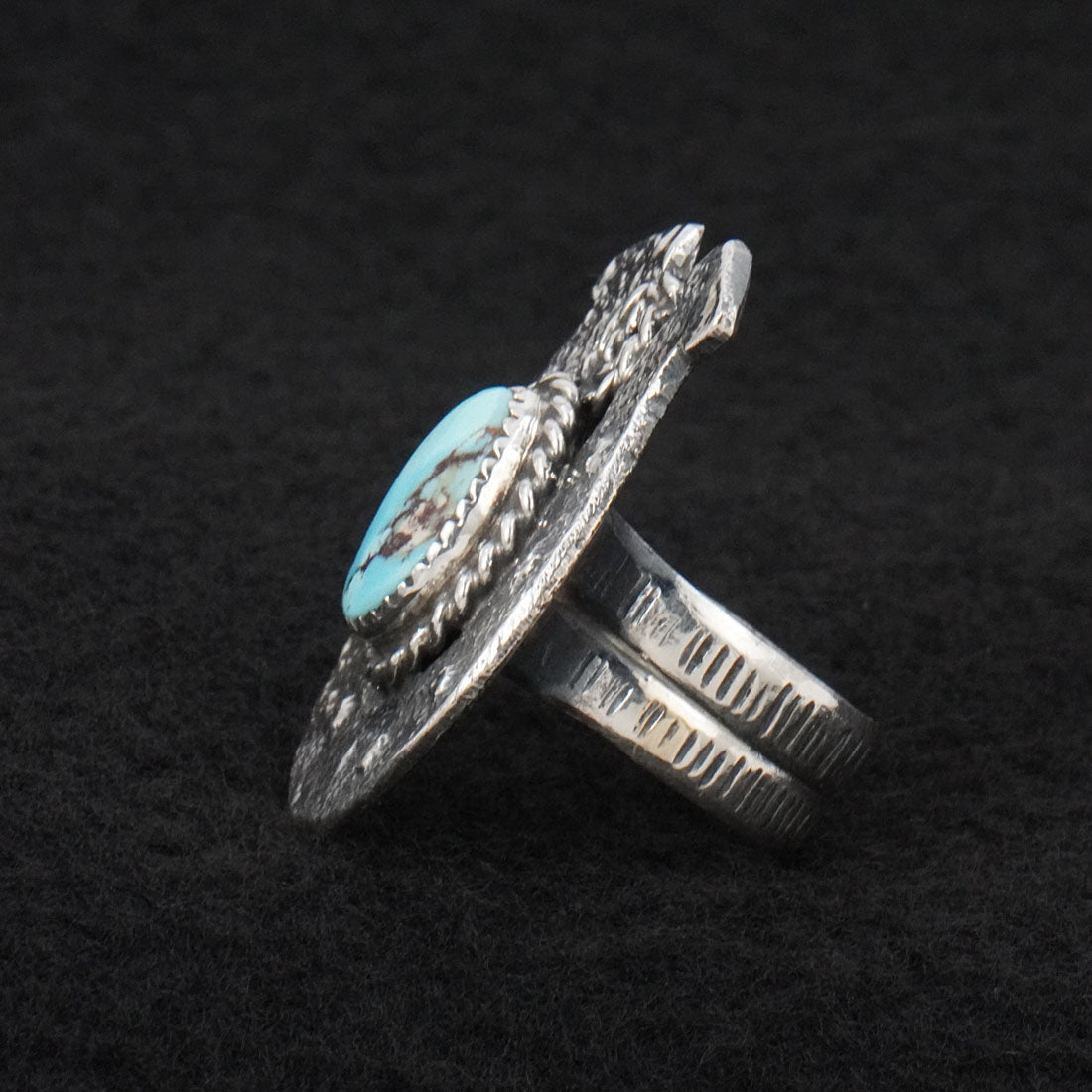 Delbert Arviso Turquoise & Sterling Silver Ring Size 9.5