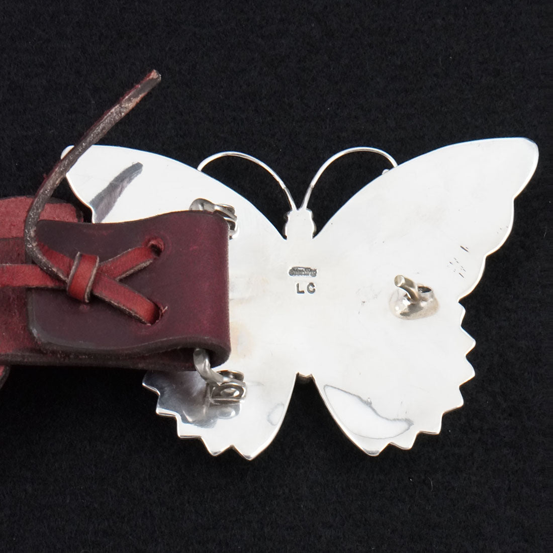 Lee Charley Coral & Sterling Silver Belt