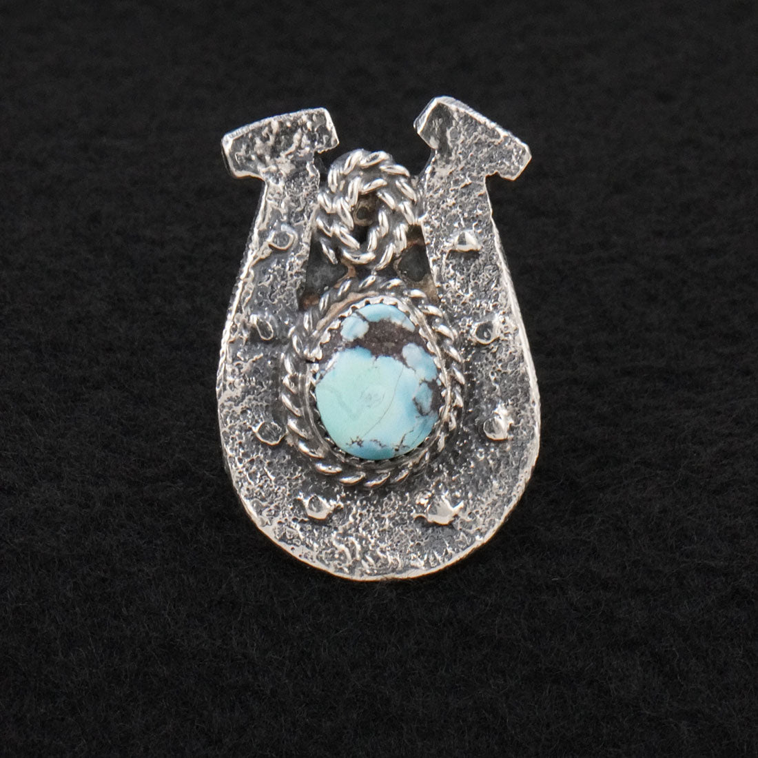 Delbert Arviso Turquoise & Sterling Silver Ring Size 8