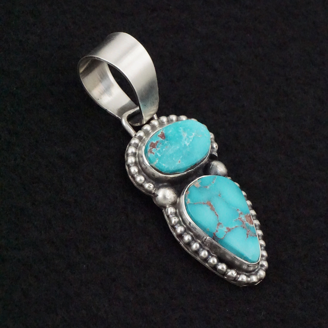 Bobby Johnson Turquoise & Sterling Silver Pendant