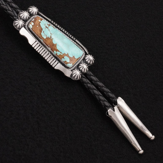 Bobby Johnson Turquoise & Sterling Silver Bolo Tie