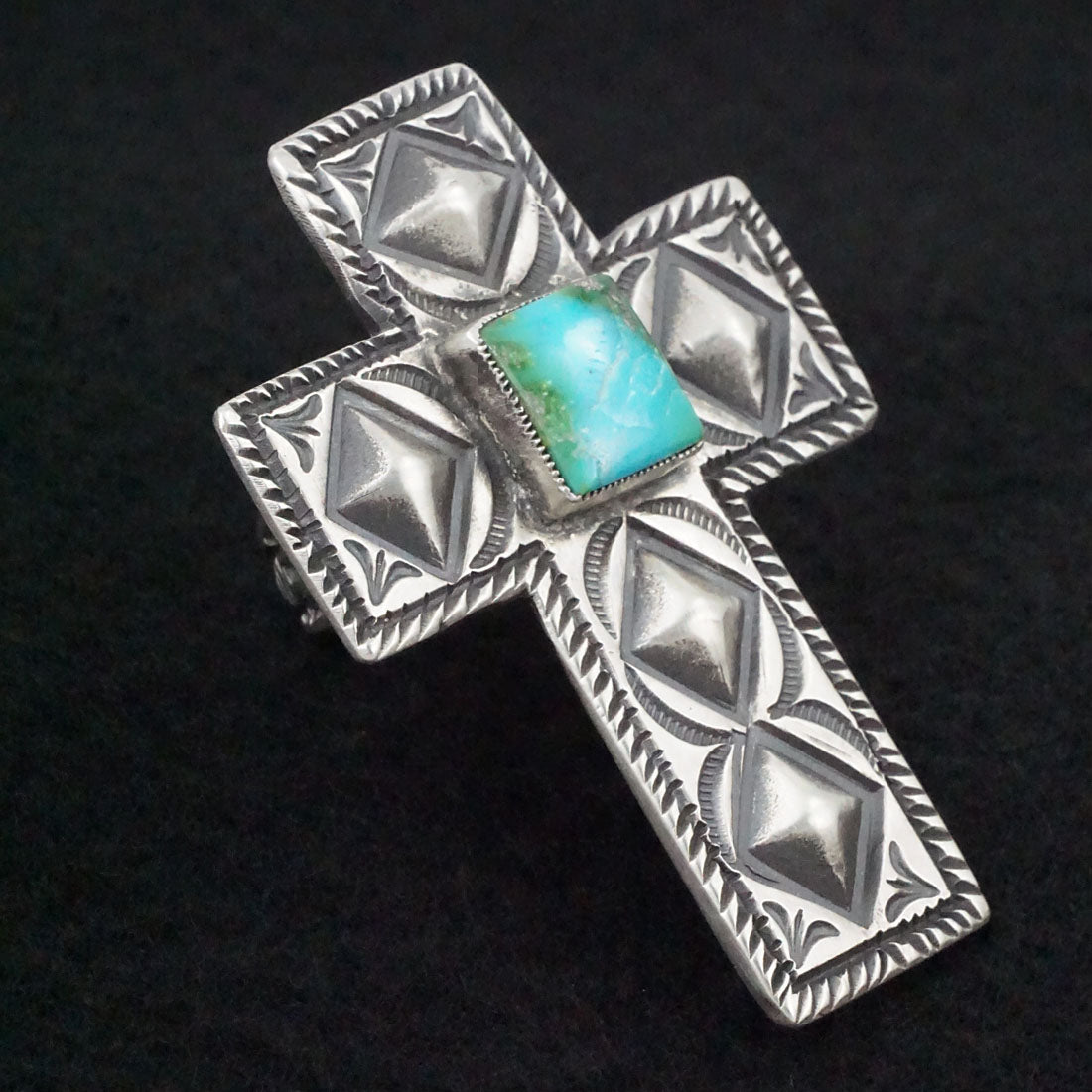 Calvin Martinez Turquoise & Sterling Silver Ring Size 9