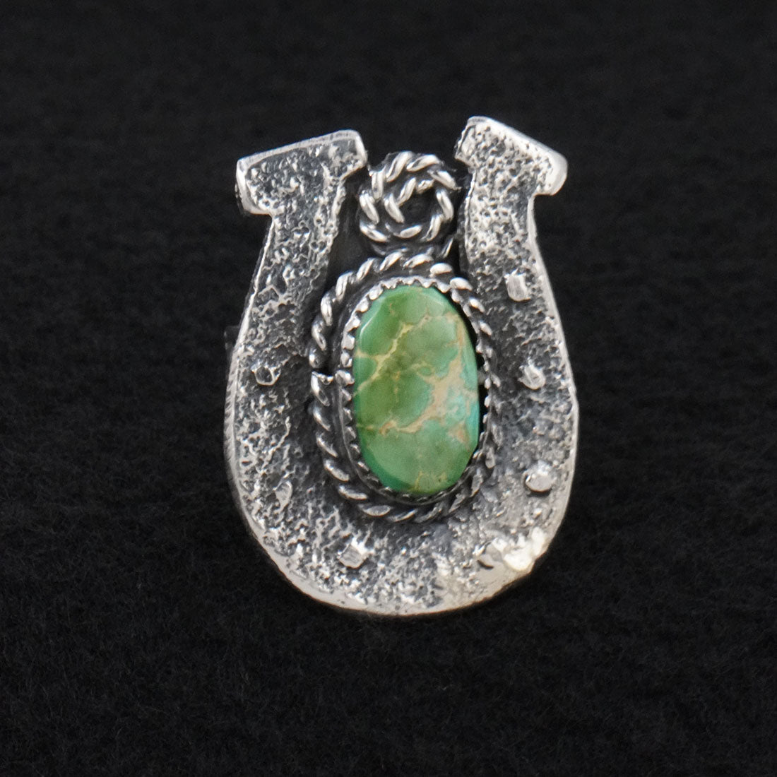 Delbert Arviso Turquoise & Sterling Silver Ring Size 8.5