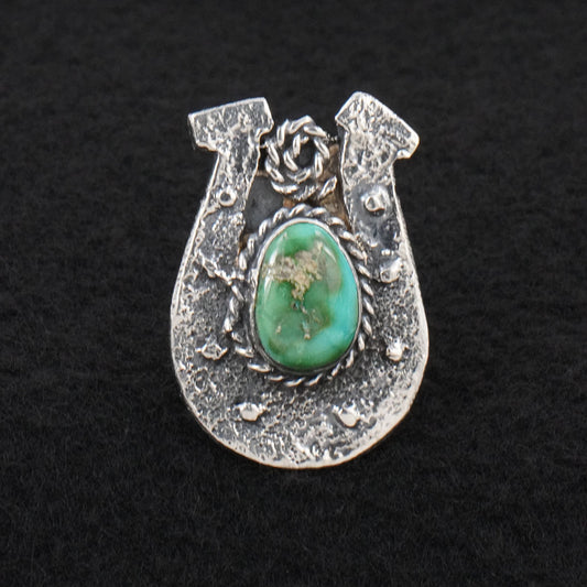 Delbert Arviso Turquoise & Sterling Silver Ring Size 8.5