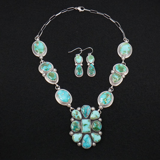 Kathleen Livingston Turquoise & Sterling Silver Necklace Set