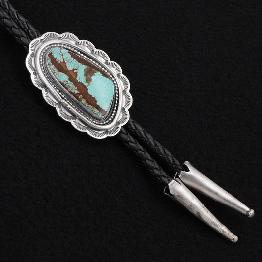 Bobby Johnson Turquoise & Sterling Silver Bolo Tie
