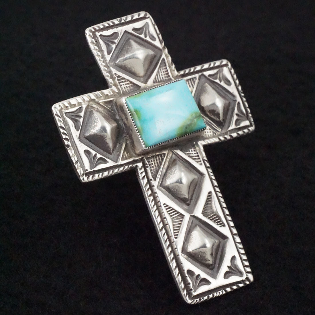 Calvin Martinez Turquoise & Sterling Silver Ring Size 7.5