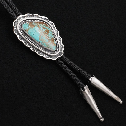 Bobby Johnson Turquoise & Sterling Silver Bolo Tie