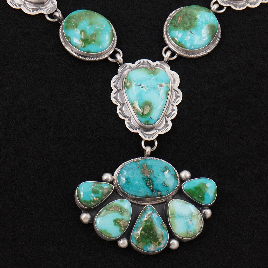 Bobby Johnson Turquoise & Sterling Silver Necklace Set