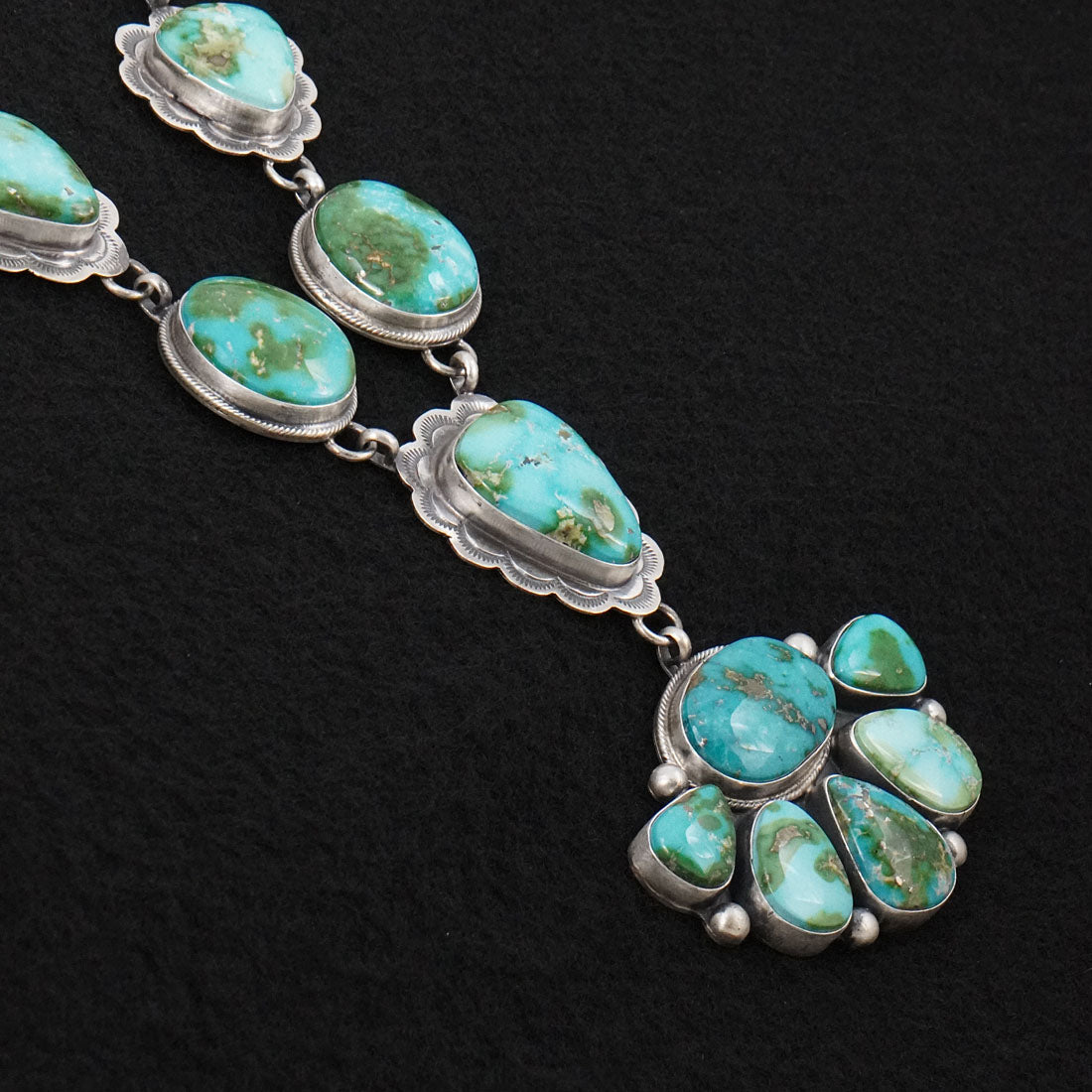 Bobby Johnson Turquoise & Sterling Silver Necklace Set