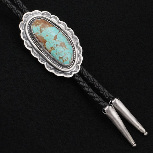 Bobby Johnson Turquoise & Sterling Silver Bolo Tie