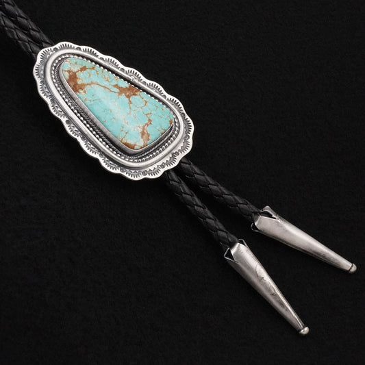 Bobby Johnson Turquoise & Sterling Silver Bolo Tie