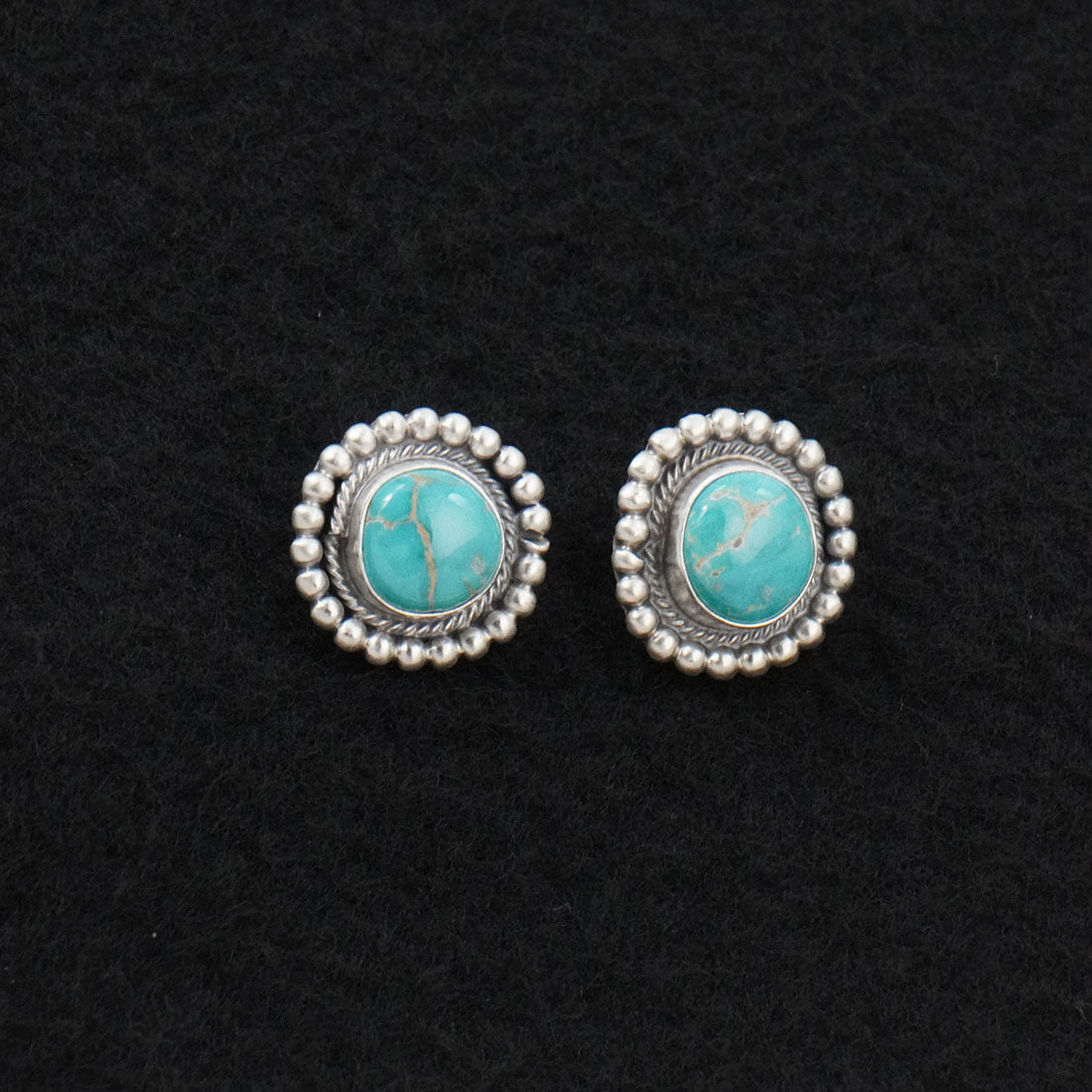 Darrin Livingston Turquoise & Sterling Silver Squash Blossom Set
