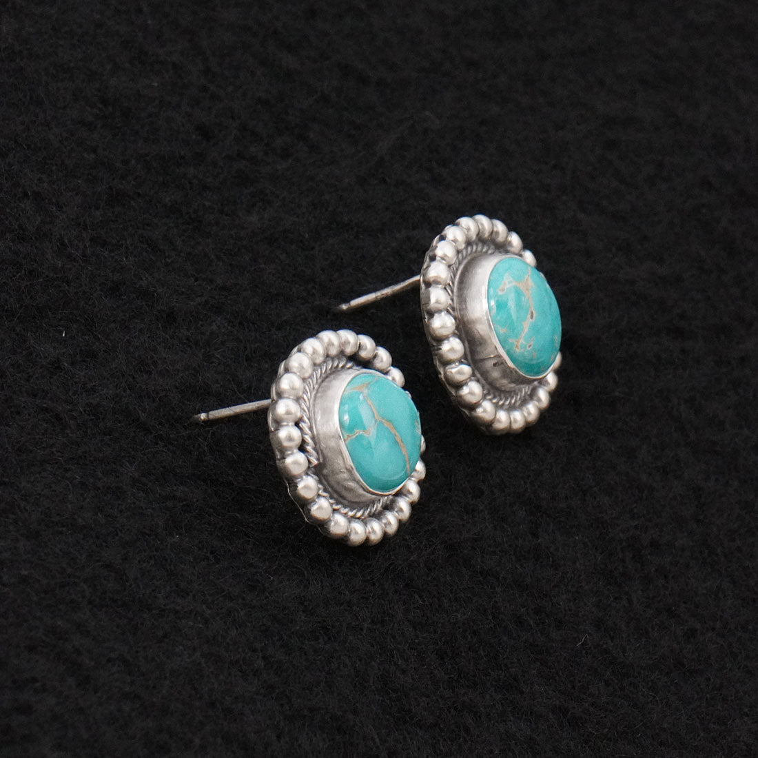Darrin Livingston Turquoise & Sterling Silver Squash Blossom Set