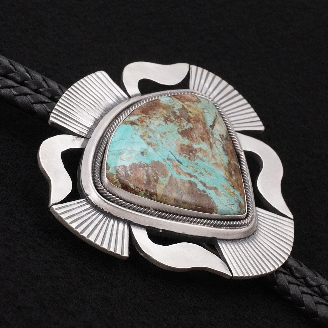 Paul Livingston Turquoise & Sterling Silver Bolo Tie