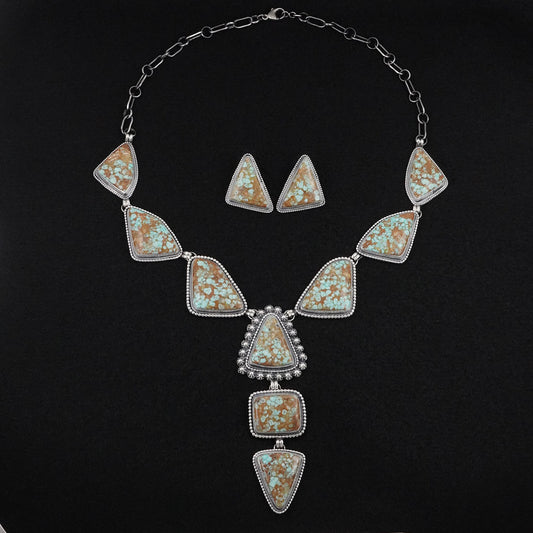 Darrin Livingston Turquoise & Sterling Silver Necklace Set