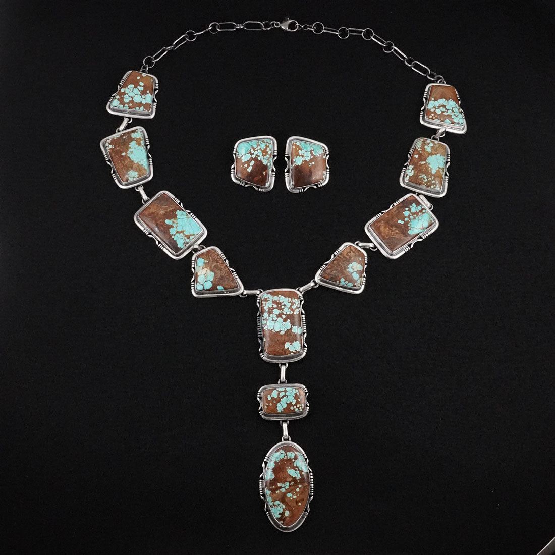 Paul Livingston Turquoise & Sterling Silver Necklace Set