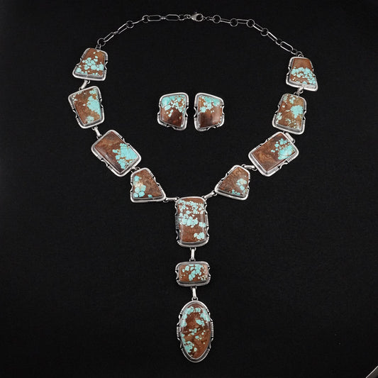 Paul Livingston Turquoise & Sterling Silver Necklace Set