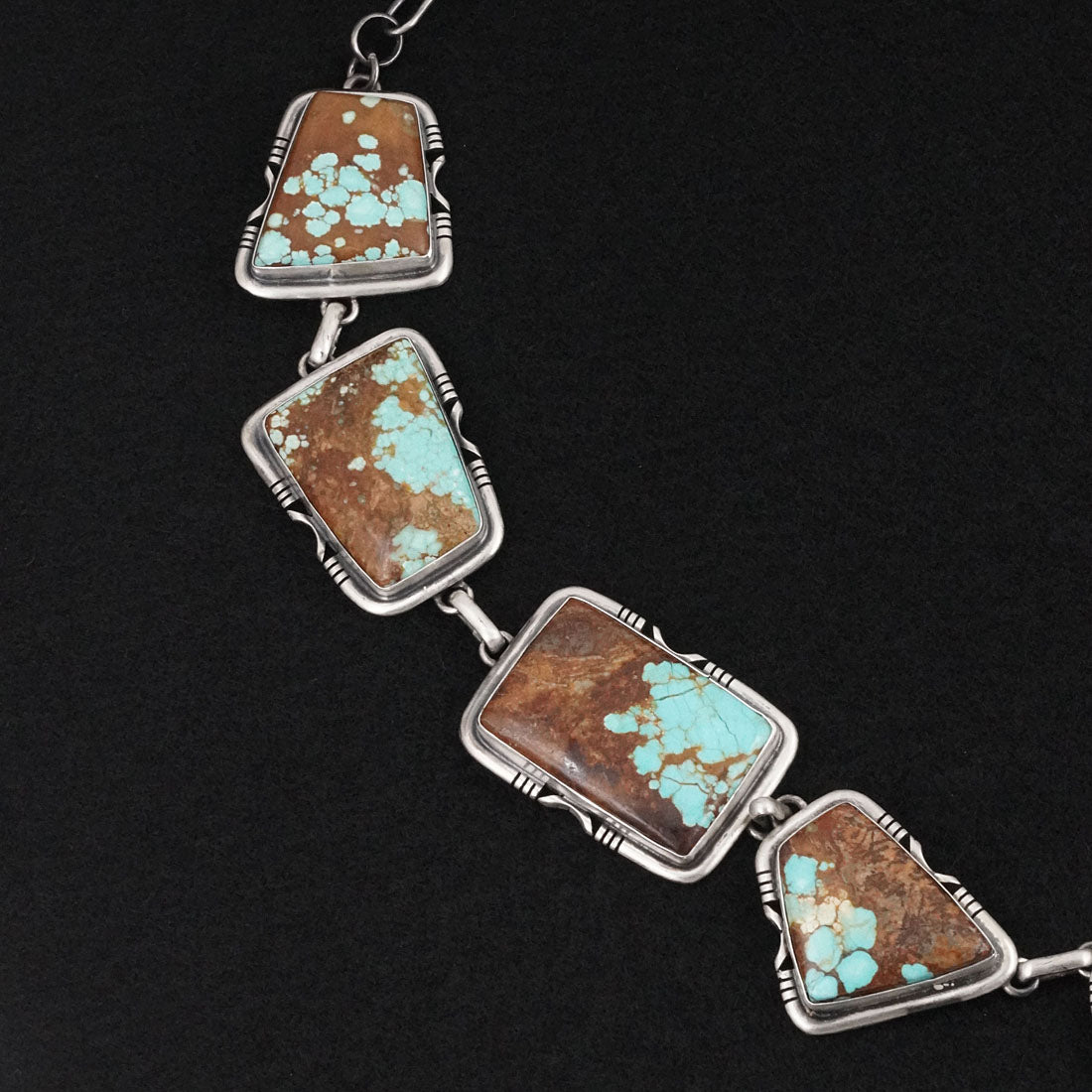 Paul Livingston Turquoise & Sterling Silver Necklace Set
