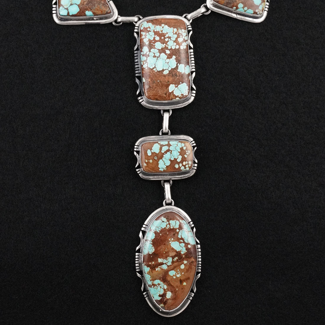 Paul Livingston Turquoise & Sterling Silver Necklace Set