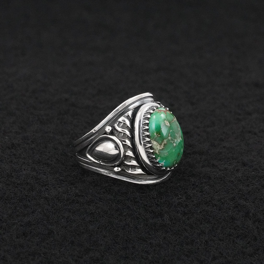 Derrick Gordon Turquoise & Sterling Silver Ring Sz. 7