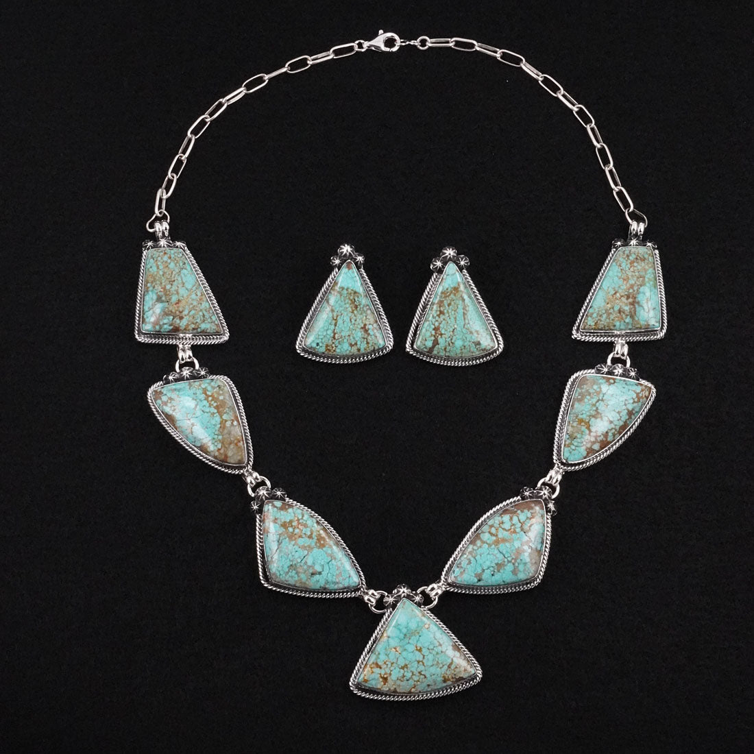 Darrin Livingston Turquoise & Sterling Silver Necklace Set