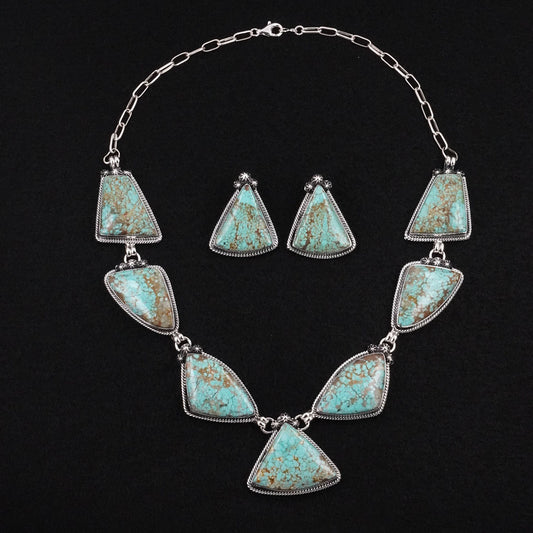 Darrin Livingston Turquoise & Sterling Silver Necklace Set