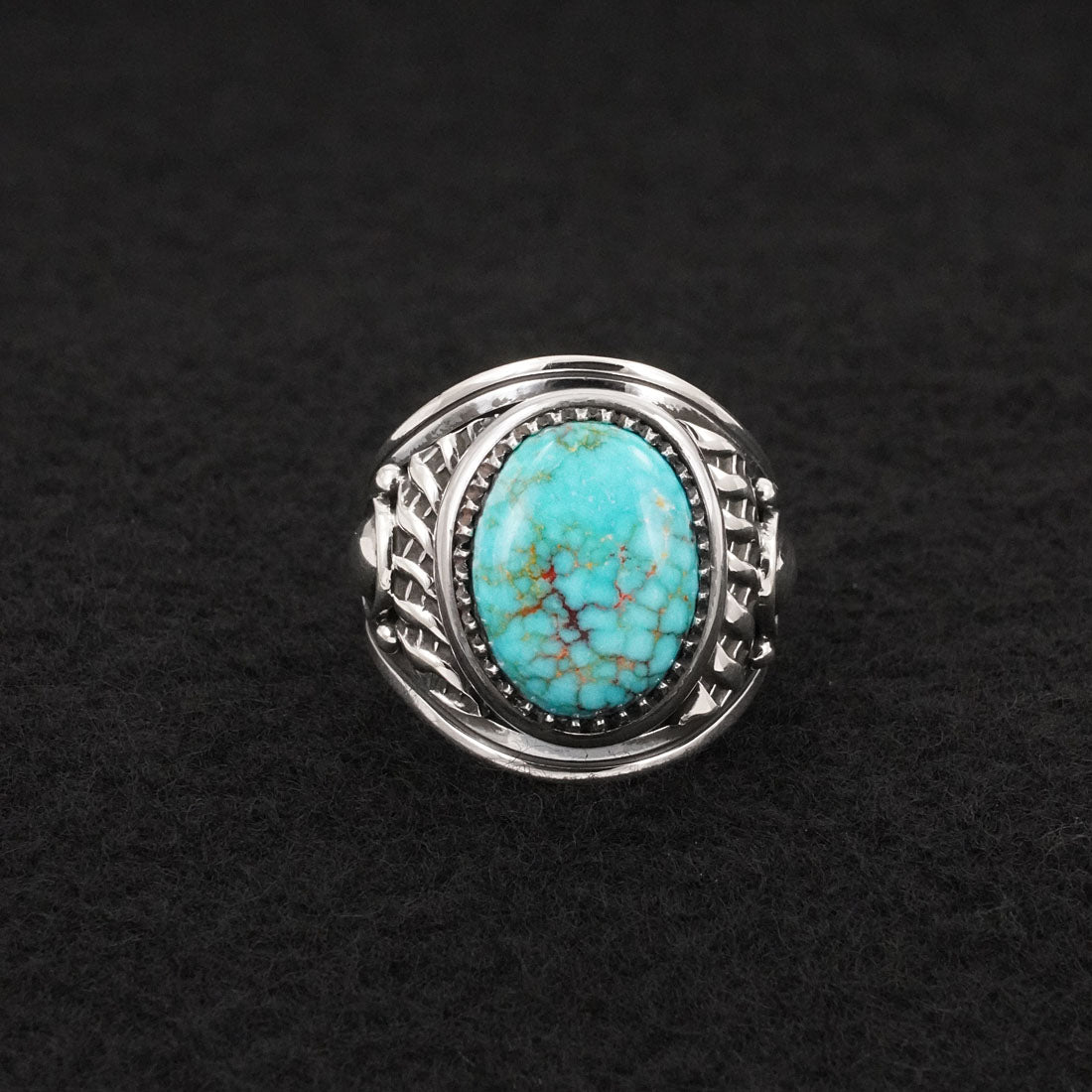 Derrick Gordon Turquoise & Sterling Silver Ring Sz. 8