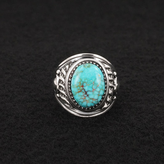 Derrick Gordon Turquoise & Sterling Silver Ring Sz. 8