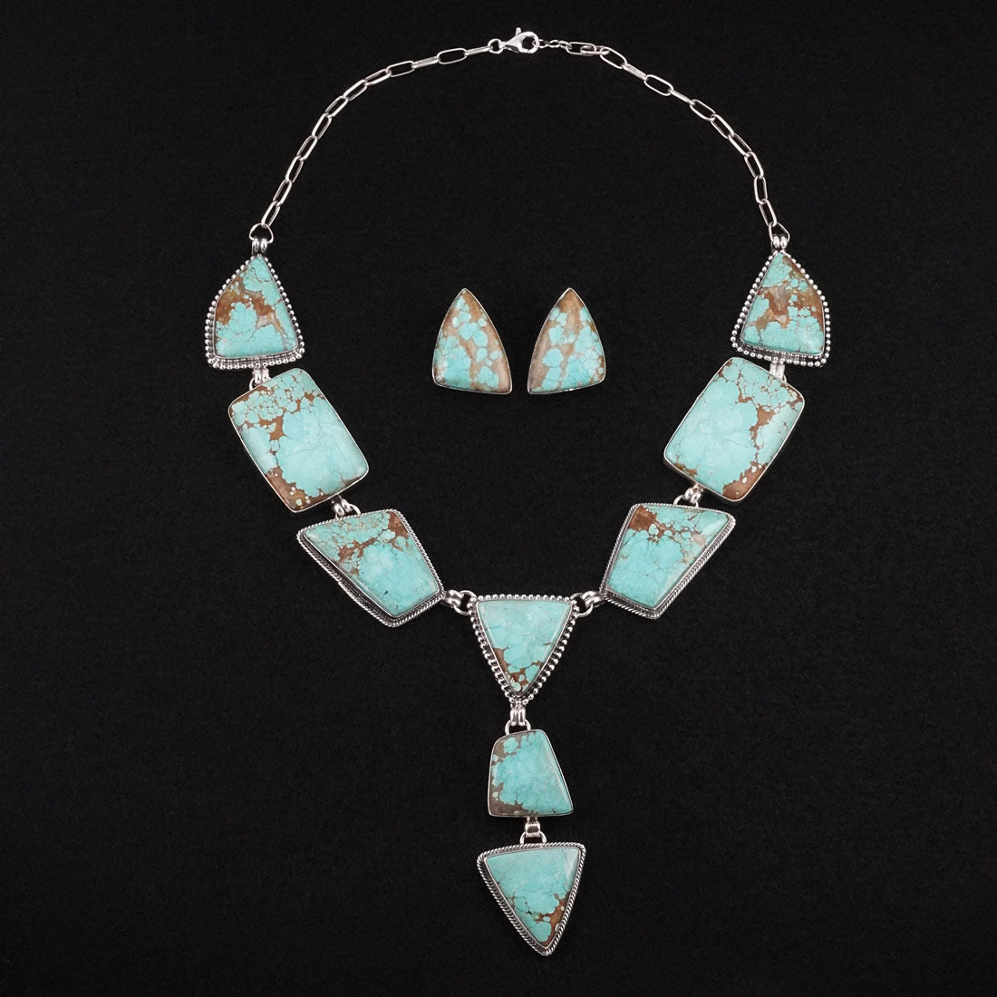 Darrin Livingston Turquoise & Sterling Silver Necklace Set