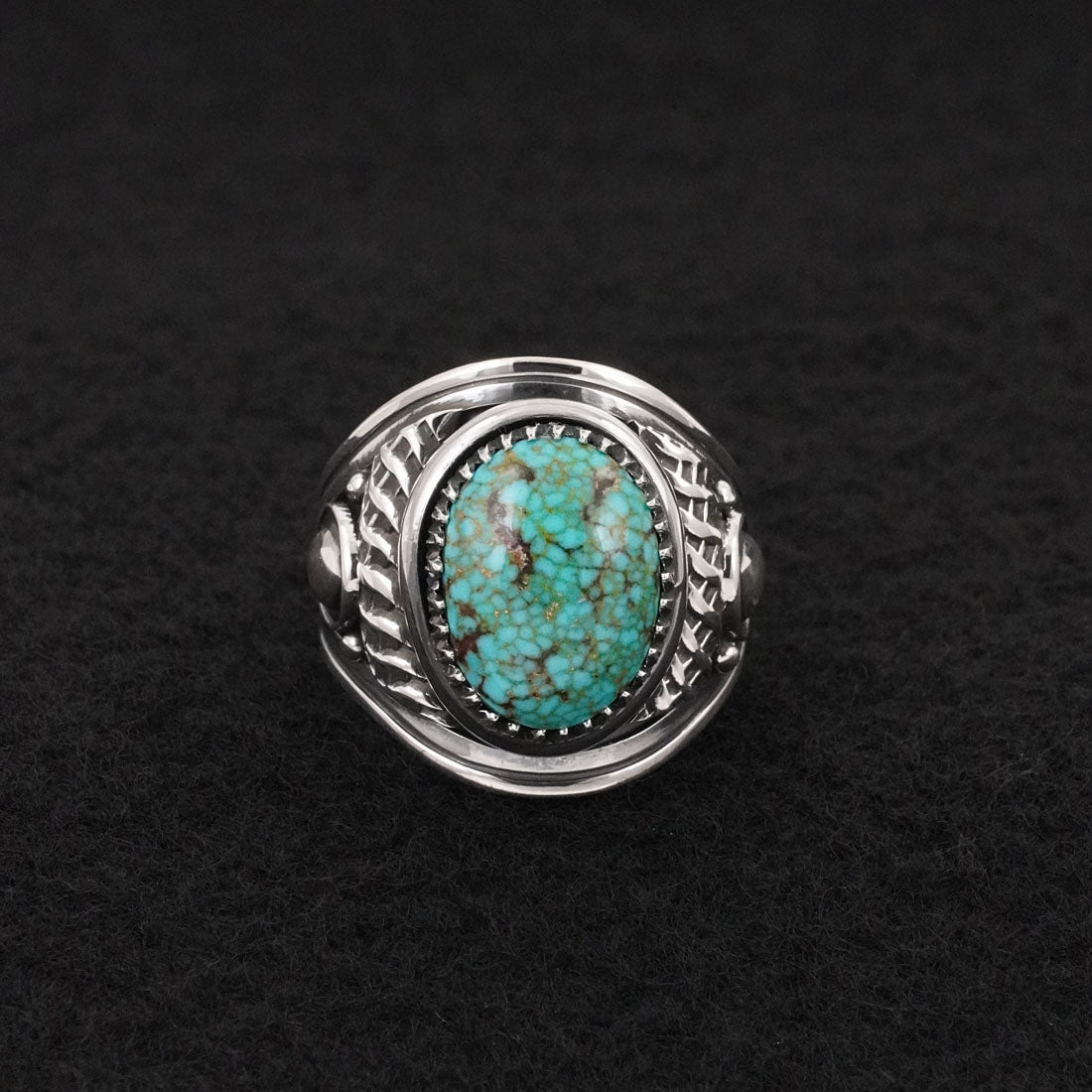 Derrick Gordon Turquoise & Sterling Silver Ring Sz. 9
