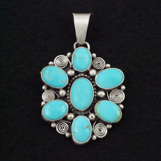 Travis Jim Turquoise & Sterling Silver Pendant