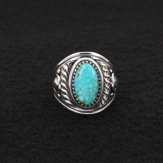 Derrick Gordon Turquoise & Sterling Silver Ring Sz. 8
