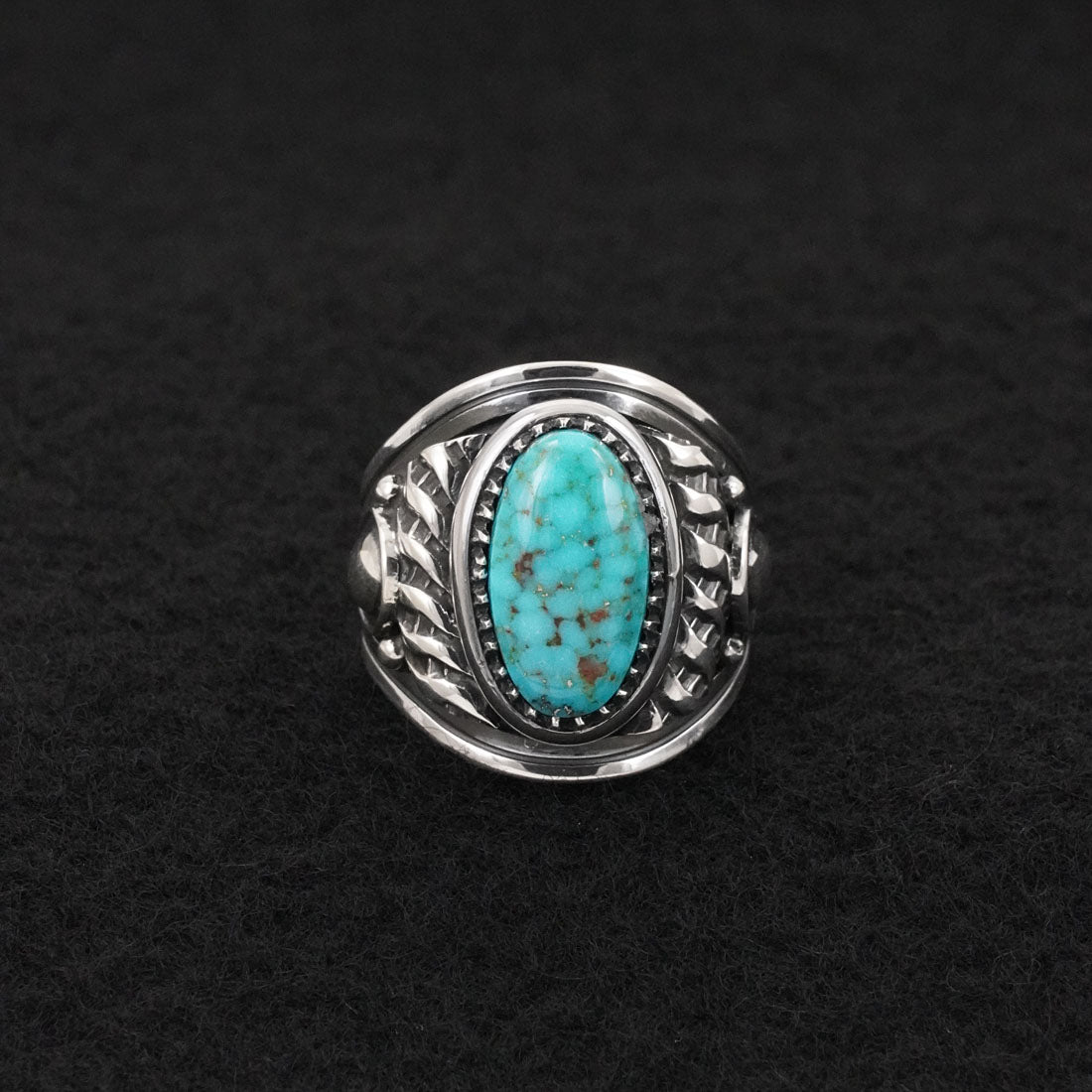 Derrick Gordon Turquoise & Sterling Silver Ring Sz. 7