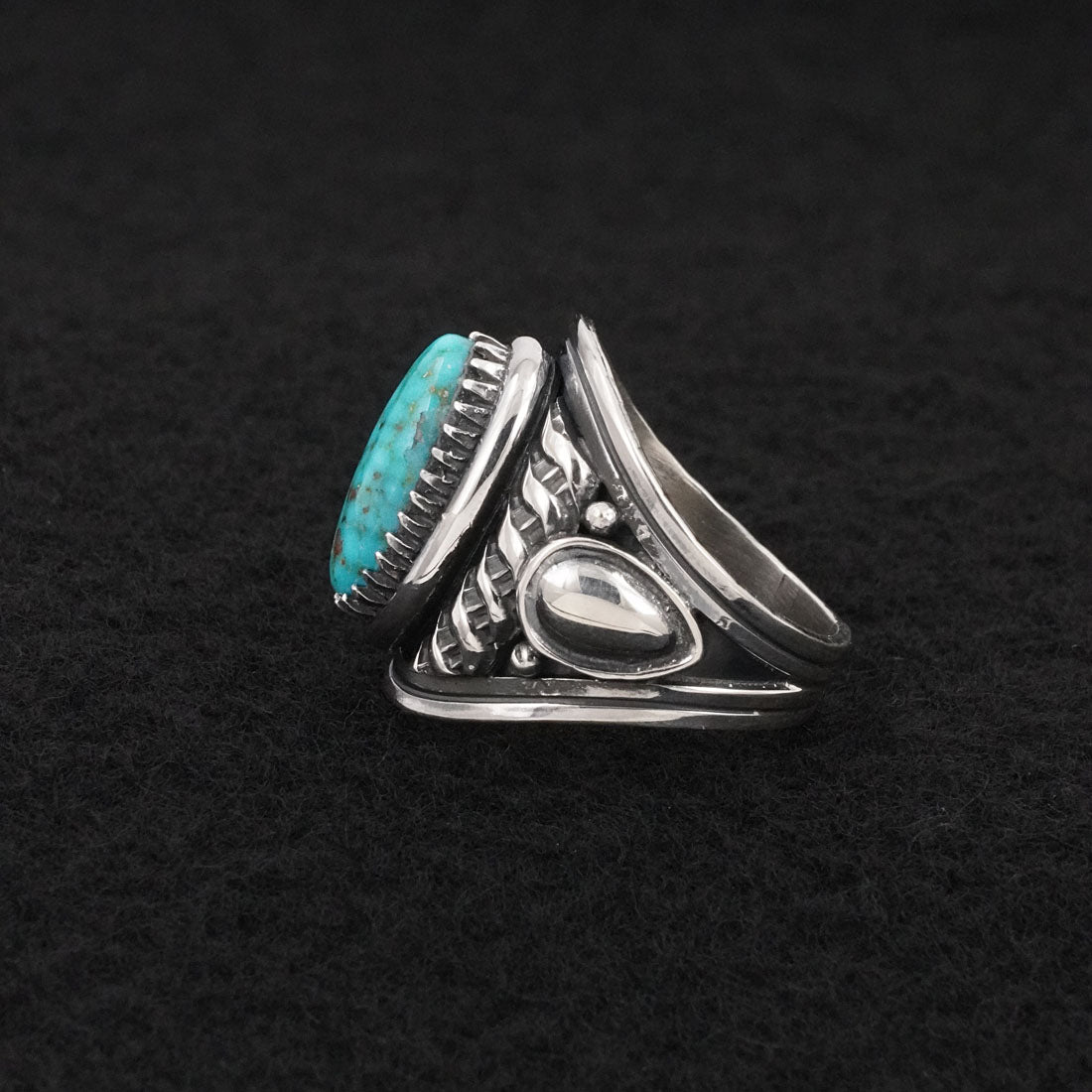 Derrick Gordon Turquoise & Sterling Silver Ring Sz. 7