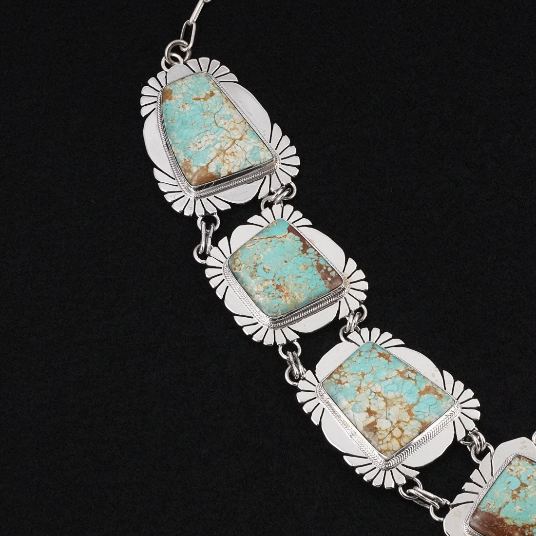 Mark Yazzie Turquoise & Sterling Silver Necklace Set