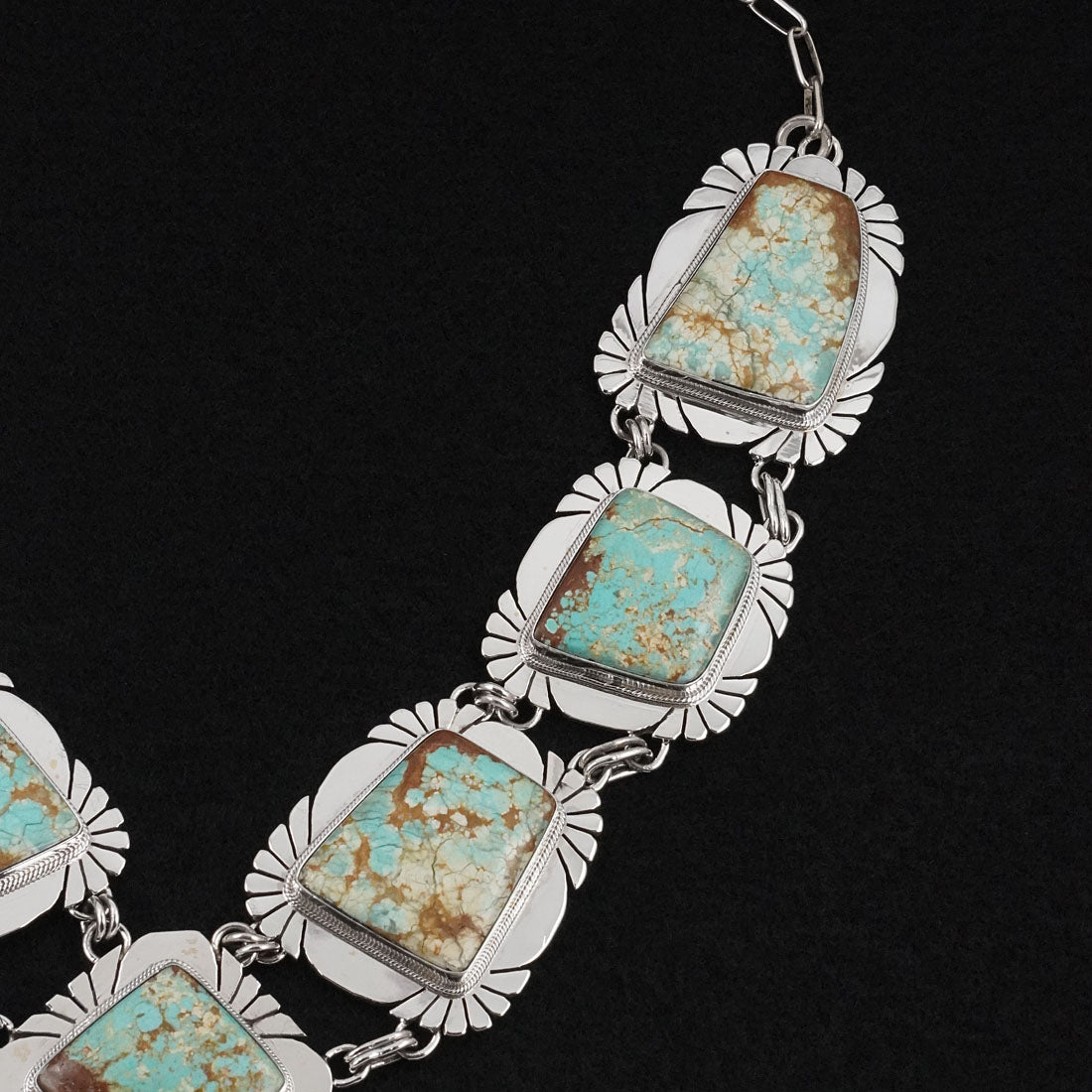 Mark Yazzie Turquoise & Sterling Silver Necklace Set