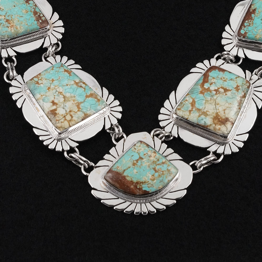 Mark Yazzie Turquoise & Sterling Silver Necklace Set