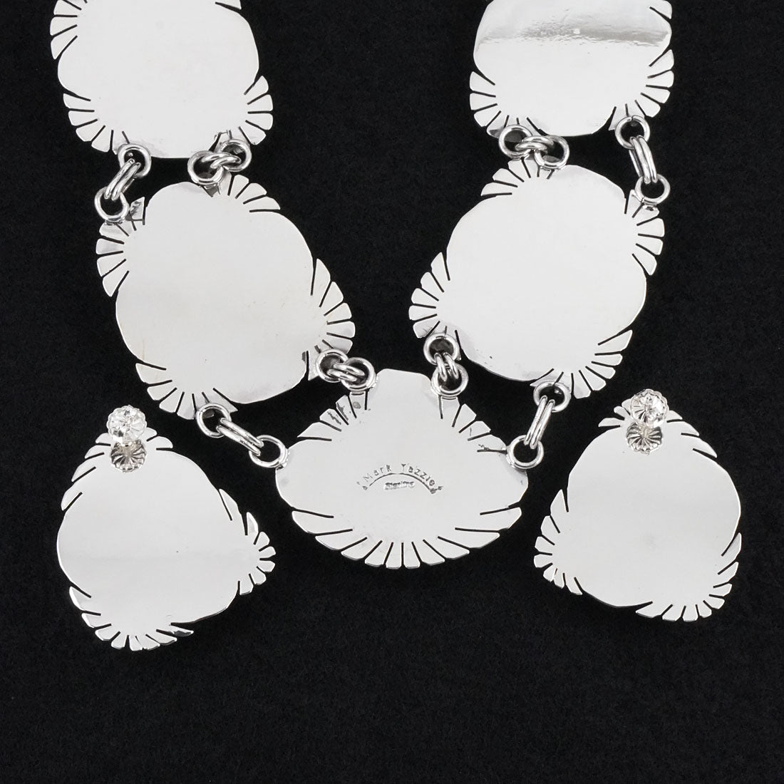 Mark Yazzie Turquoise & Sterling Silver Necklace Set