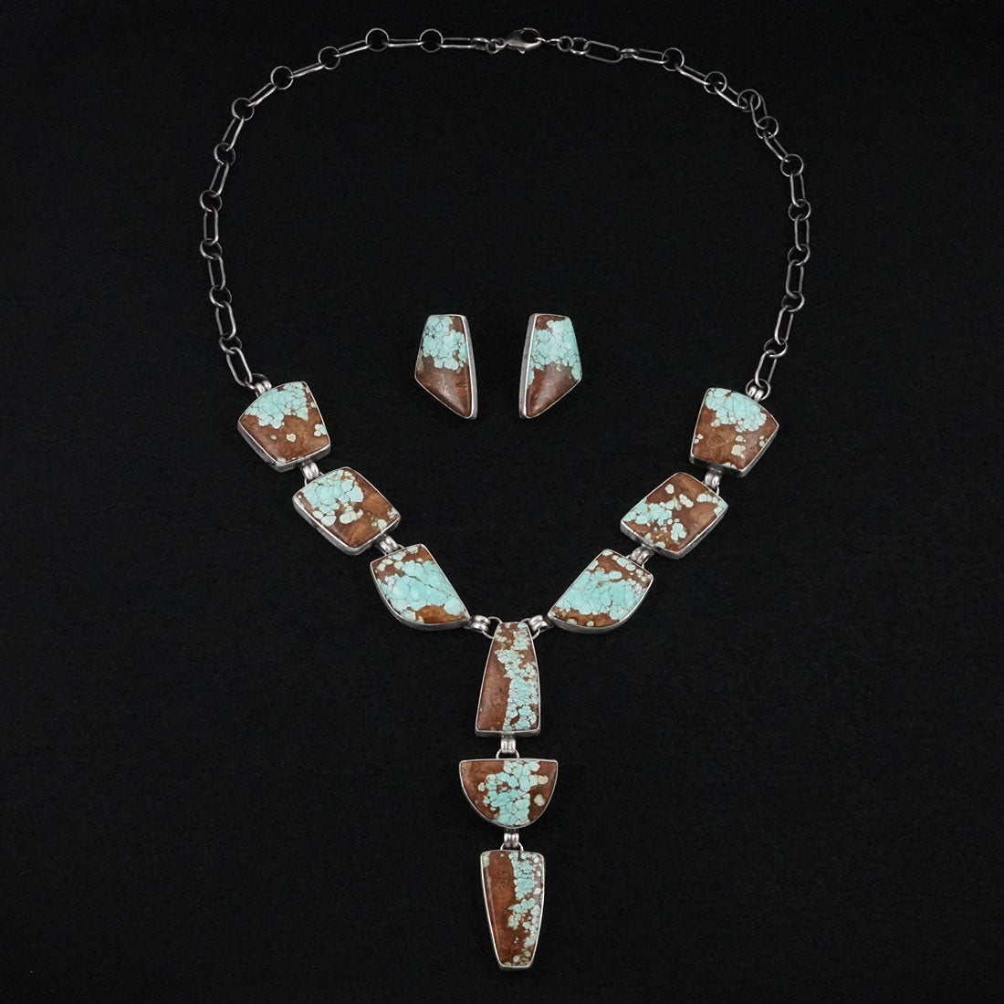 Darrin Livingston Turquoise & Sterling Silver Necklace Set