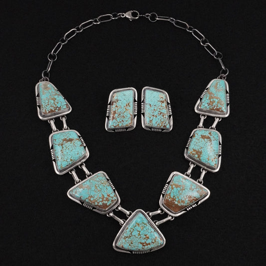 Paul Livingston Turquoise & Sterling Silver Necklace Set