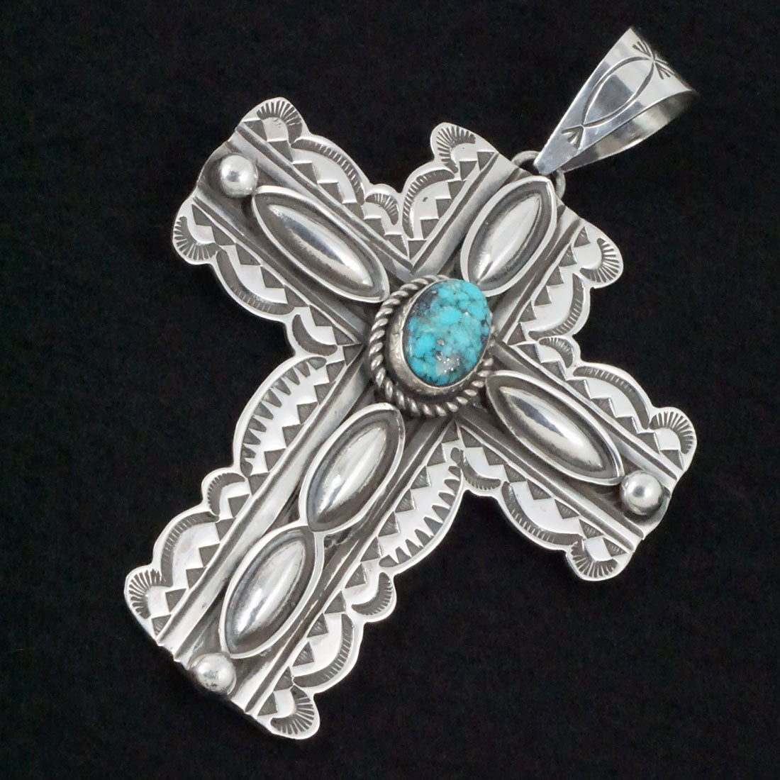 Alex Sanchez Turquoise & Sterling Silver Pendant